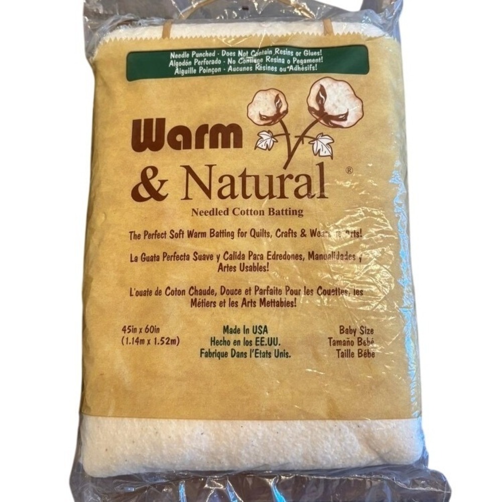 The Warm Company Warm & Natural Cotton Batting Baby Size 45x60 Natural 2322